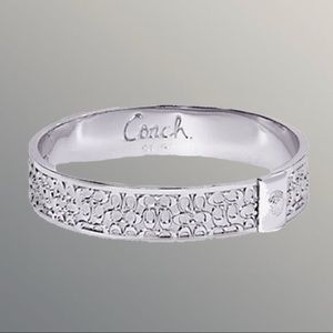 Coach Silver Signature Bangle- NWT
